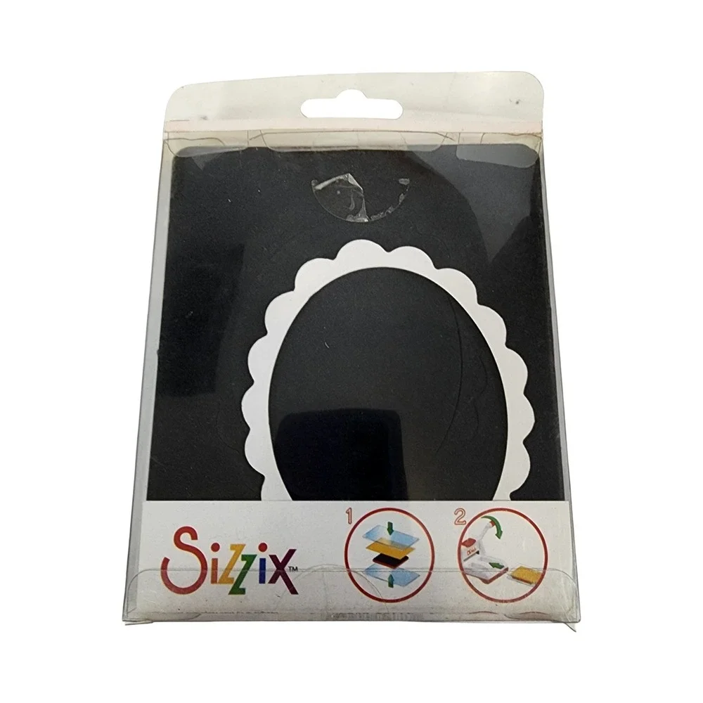 Sizzix‎ Originals Frame Scallop Oval Steel Rule Cutting Die 654638 Scrapbooking
